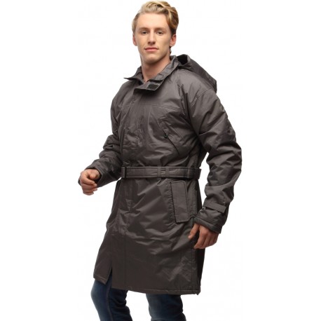 Wild Nature Mens Waterproof Trench Coat With Detachable Hood (Grey)