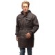 Wild Nature Mens Waterproof Trench Coat With Fur And Detachable Hood (Grey)
