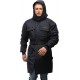 Wild Nature Mens Waterproof Trench Coat With Fur And Detachable Hood (Blue)