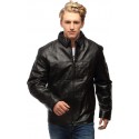 Center Zip Formal Leather Jacket