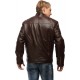 Center Zip Chinese Collar Leather jacket